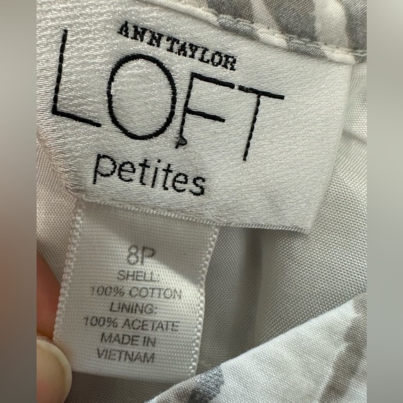 Ann Taylor LOFT Knee-Length A-Line Pleated Striped Skirt Resort Wear - Picture 9 of 10